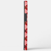 Rosa Quertartan kariert mit leichtem, rauem Relief Case-Mate iPhone Hülle (Rückseite / Rechts)