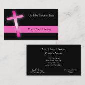 Rosa QuerVisitenkarten Visitenkarte (Vorne/Hinten)