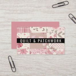 Rosa Quilt-Patchwork-Handmade Kleidung  Visitenkarte