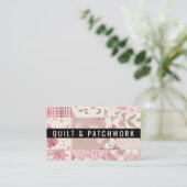 Rosa Quilt-Patchwork-Handmade Kleidung Visitenkarte (Stehend Vorderseite)