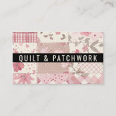 Rosa Quilt-Patchwork-Handmade Kleidung Visitenkarte (Vorderseite)