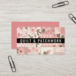 Rosa Quilt Patchwork Handmade Kleidung  Visitenkarte