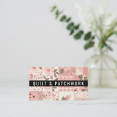 Rosa Quilt Patchwork Handmade Kleidung  Visitenkarte (Stehend Vorderseite)