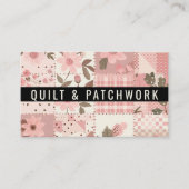 Rosa Quilt Patchwork Handmade Kleidung  Visitenkarte (Vorderseite)