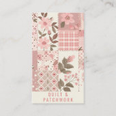 Rosa Quilt Patchwork Handmade Kleidung Visitenkarte (Vorderseite)