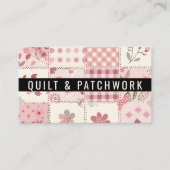 Rosa Quilt-Patchwork-Handmade Kleidung  Visitenkarte (Vorderseite)