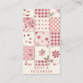 Rosa Quilt-Patchwork-Handmade Kleidung Visitenkarte (Vorderseite)
