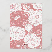 Rosa Quinceañera Einladung (Rückseite)