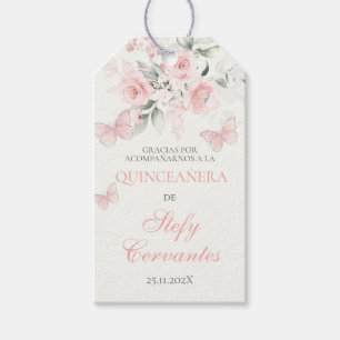 Rosa Quinceanera Geschenkanhänger