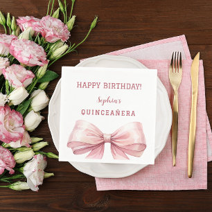 Rosa Quinceanera Serviette