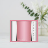 Rosa raffinierte Rezeptionskarten Postkarte (Stehend Vorderseite)