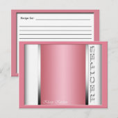 Rosa raffinierte Rezeptionskarten Postkarte (Vorne/Hinten)