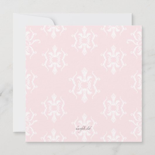 Rosa Raffinierung Einladung (Rückseite)