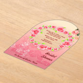 Rosa Rahmen Brautparty Acryleinladungen (Ablage )