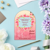 Rosa Rahmen Brautparty Acryleinladungen (Insitu (Hochzeit))