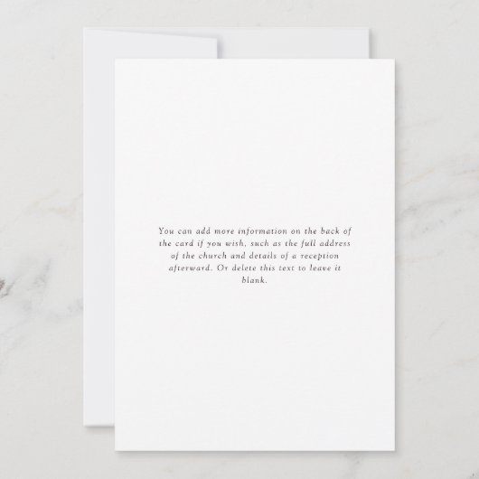 Rosa Rahmen einfache Taufe Einladung (Rückseite)