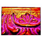 Rosa Rahmen Große Geschenktüte (Rückseite)