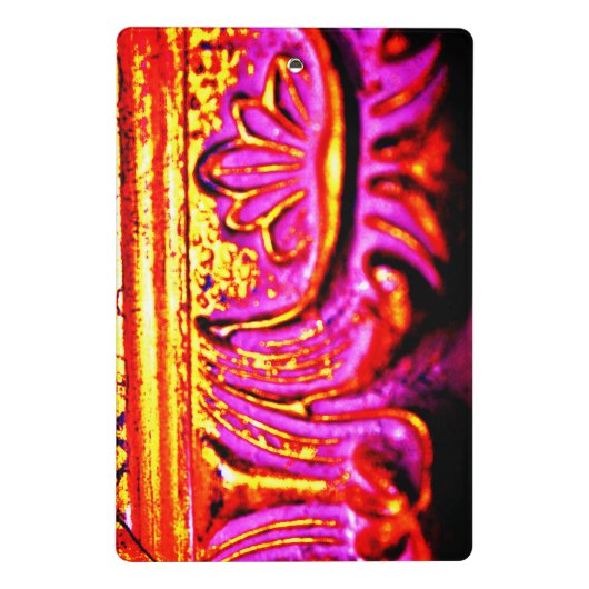 Rosa Rahmen Mini Klemmbrett (Rückseite)