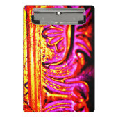 Rosa Rahmen Mini Klemmbrett (Vorderseite)