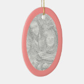 Rosa Rahmen Oval Ornament (Rechts)