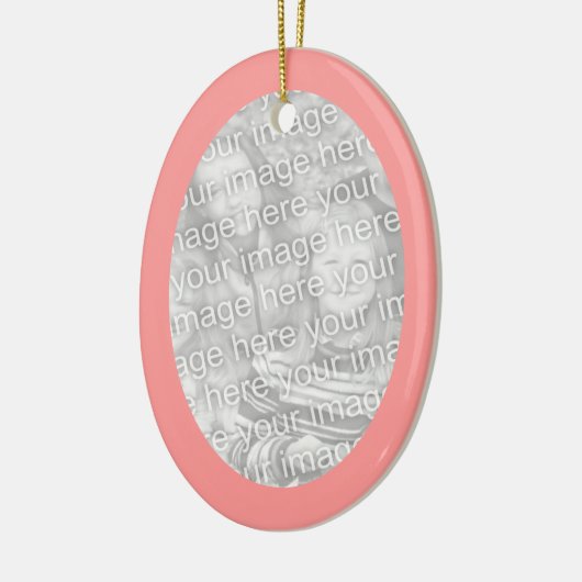 Rosa Rahmen Oval Ornament (Links)