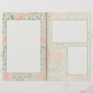 Rosa Rahmen Scrapbook Paper