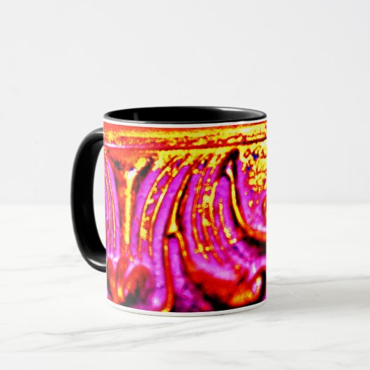 Rosa Rahmen Tasse (Vorderseite Links)