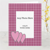 Rosa Rahmen um Ihr Foto Karte (Gelbe Blume)