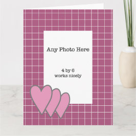 Rosa Rahmen um Ihr Foto Karte