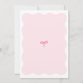 Rosa Rahmen Wavy Frame Modernes Brautparty Einladung (Rückseite)