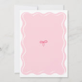 Rosa Rahmen Wavy Frame Modernes Brautparty Einladung (Rückseite)
