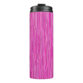 Rosa Rain Vertikale Strickkunst Thermosbecher