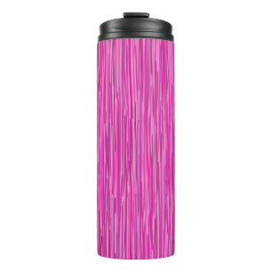 Rosa Rain Vertikale Strickkunst Thermosbecher