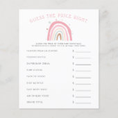 Rosa Rainbow Baby Dusche schätzt den Preis richtig (Vorderseite)