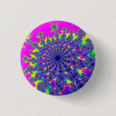 Rosa Rainbow Burst Button (Vorderseite)