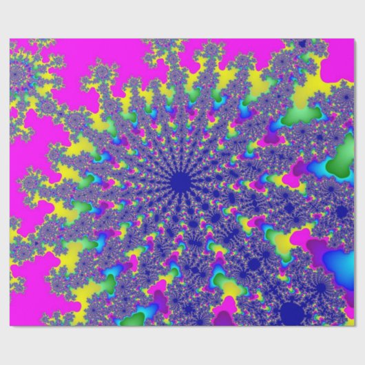 Rosa Rainbow Burst Geschenkpapier (Flach)