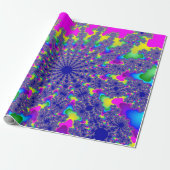 Rosa Rainbow Burst Geschenkpapier (Ungerollt)