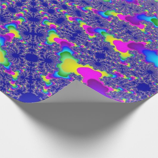 Rosa Rainbow Burst Geschenkpapier (Ecke)