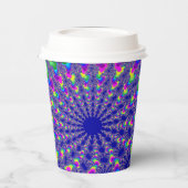 Rosa Rainbow Burst Pappbecher (Links)