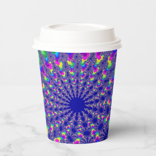 Rosa Rainbow Burst Pappbecher (Links)