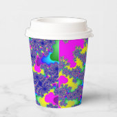 Rosa Rainbow Burst Pappbecher (Rechts)