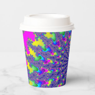 Rosa Rainbow Burst Pappbecher