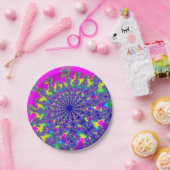 Rosa Rainbow Burst Pappteller (Party)