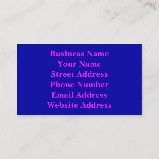 Rosa Rainbow Burst Visitenkarte (Rückseite)