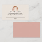 Rosa Rainbow Diaper Raffekarte Begleitkarte (Vorne/Hinten)