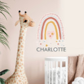 Rosa-Rainbow-Kinderzimmer-Wandname Aufkleber