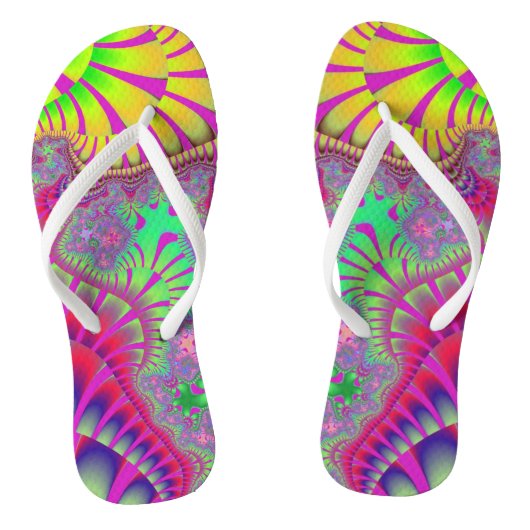 Rosa Rainbow Melt Badesandalen (Fußbett)
