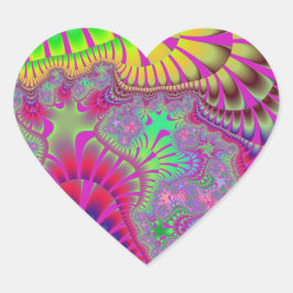 Rosa Rainbow Melt Herz-Aufkleber