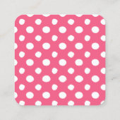 Rosa Rainbow RoundSquare Play Date Cards Quadratische Visitenkarte (Rückseite)