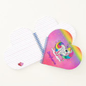 Rosa Rainbow Unicorn Notizblock (Innenseite)